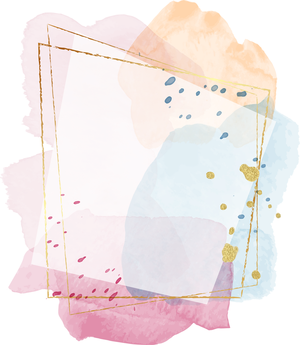 Watercolor frame background